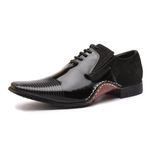Sapato Social Masculino Calvest em Couro Preto de amarrar -1930F025