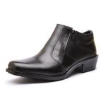 Bota Social Masculina em Couro Preto-1920F065