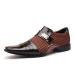 Sapato Social Masculino Calvest em Couro Bordo-1930F022