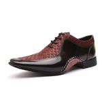 Sapato Social Masculino Calvest em Couro Bordo de amarrar -1930F021