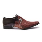 Sapato Social Masculino Calvest em Couro Bordo-1930F020