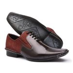 Sapato Social Masculino Calvest em Couro Bordo de amarrar -1750F025