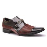 Sapato Social Masculino Calvest em Couro Bordo-1930F027