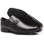 Sapato Flex-System Masculino Calvest em Couro Preto - 1700F003