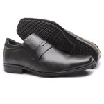 Sapato Flex-System Masculino Calvest em Couro Preto - 1700F001