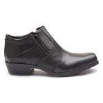 Bota Social Masculino Calvest Cano Curto em Couro Com Ziper Preto - 1920836