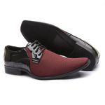 Sapato Social Masculino Calvest com Textura TMD de amarrar - 2320D450 Bordo