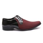 Sapato Social Masculino Calvest com Textura TMD de amarrar - 2320D450 Bordo