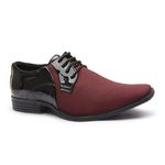 Sapato Social Masculino Calvest com Textura TMD de amarrar - 2320D450 Bordo
