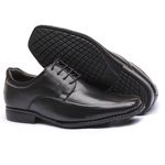 Sapato Flex-System Masculino Calvest em Couro Preto de amarrar - 1700F019