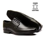 Sapato Social Masculino Calvest em Couro Preto de Amarrar - 2305D653