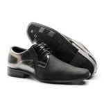 Sapato Social Masculino Calvest com Textura TMD de amarrar - 2320D450 Preto