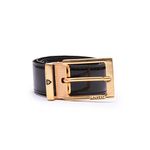 Cinto Social Masculino Verniz CALVEST fivela DOURADA