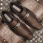 Sapato Social Masculino Calvest em Couro Snake Café 1930C229