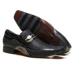 Sapato Social Masculino Calvest em Couro Snake Preto - 1930C229