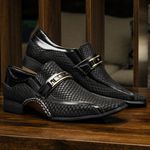 Sapato Social Masculino Calvest em Couro Snake Preto - 1930C229