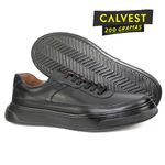 Sapatênis Masculino 200 gramas em Couro Carneiro 84F223 preto