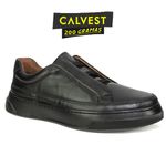 Sapatênis Masculino 200 gramas em Couro Carneiro 84F225 preto