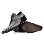 Sapato Social Masculino Bigioni Clássico 300 Natural Preto preto
