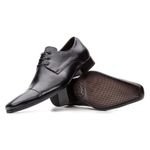Sapato Social Masculino Bigioni Clássico 307 Naturali Preto preto