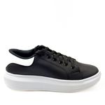 Tênis Masculino em Material Tecnológico Preto 3006