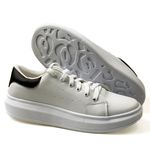 Tênis Masculino em Material Tecnológico Branco 3006