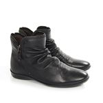 Bota Cano Baixo Em Couro Perlatto Preto