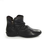 Bota Cano Baixo Em Couro Perlatto Preto