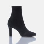 Bota de Salto Médio Feminina Socks GIAW Ingrid Preta
