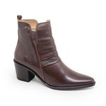 Bota Feminina Estilosa Macia Perlatto em Couro Terracota