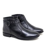 Bota feminina em Couro Perlatto Cano Baixo Preto