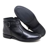 Bota feminina em Couro Perlatto Cano Baixo Preto