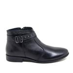 Bota feminina em Couro Perlatto Cano Baixo Preto