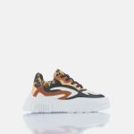Sneaker Premium Feminino Strip Cool Ingrid Branco e Onça