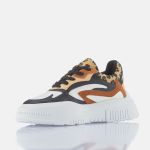 Sneaker Premium Feminino Strip Cool Ingrid Branco e Onça
