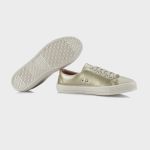 Tênis Casual Feminino Dourado Confortável Elegante 