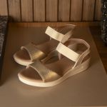 Sandália Feminina Usaflex Dourado