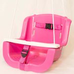 Balanço Infantil Bebê De Plástico Criança Completo Aprovado Inmetro Rosa