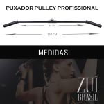 Barra Puxador Costas 1,20mt Pulley Triceps Remada Academia Zuí Brasil