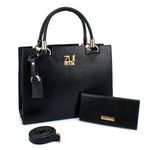 Kit Bolsa Feminina Castelo Madri Preto - Zuí Brasil