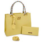 Kit Bolsa Feminina Castelo Relax Amarelo - Zuí Brasil