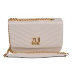 Bolsa Clutch Off White Pequena De Lado Alça De Corrente Zuí Brasil