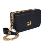 Bolsa Clutch Preta Pequena De Lado Alça De Corrente Zuí Brasil