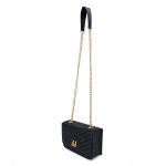 Bolsa Clutch Preta Pequena De Lado Alça De Corrente Zuí Brasil