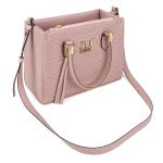 Bolsa Feminina Luxo Lorena Geométrico Rosa Zuí Brasil 