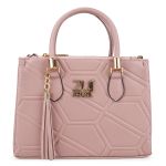 Bolsa Feminina Luxo Lorena Geométrico Rosa Zuí Brasil 