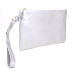 Bolsa Feminina Carteiro De Mão Festa Clutch Prata Zuí Brasil
