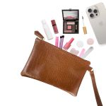 Bolsa Feminina Carteiro De Mão Festa Clutch Caramelo Zuí Brasil