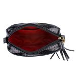 Bolsa Zuí Brasil Transversal Croco Preto