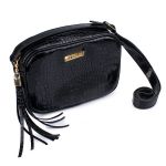 Bolsa Zuí Brasil Transversal Croco Preto